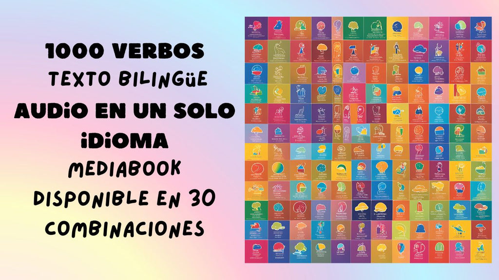 1000 verbos - bilingüe: una serie única de MediaBooks para aprender idiomas de manera relajada