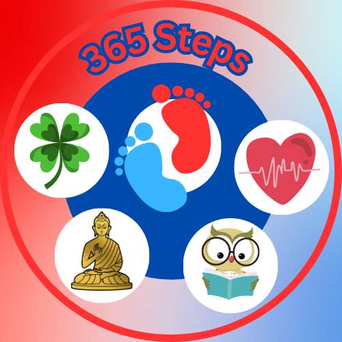 365 steps to happiness, health, relaxation and learning - series in 6 languages -  ebooks with audio/ video