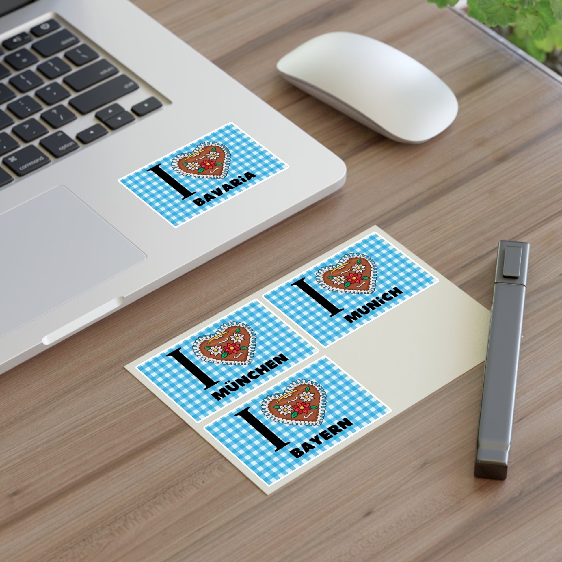 "I love Bavaria and Munich" Option 2 by Polyglot Mona Sticker Sheets