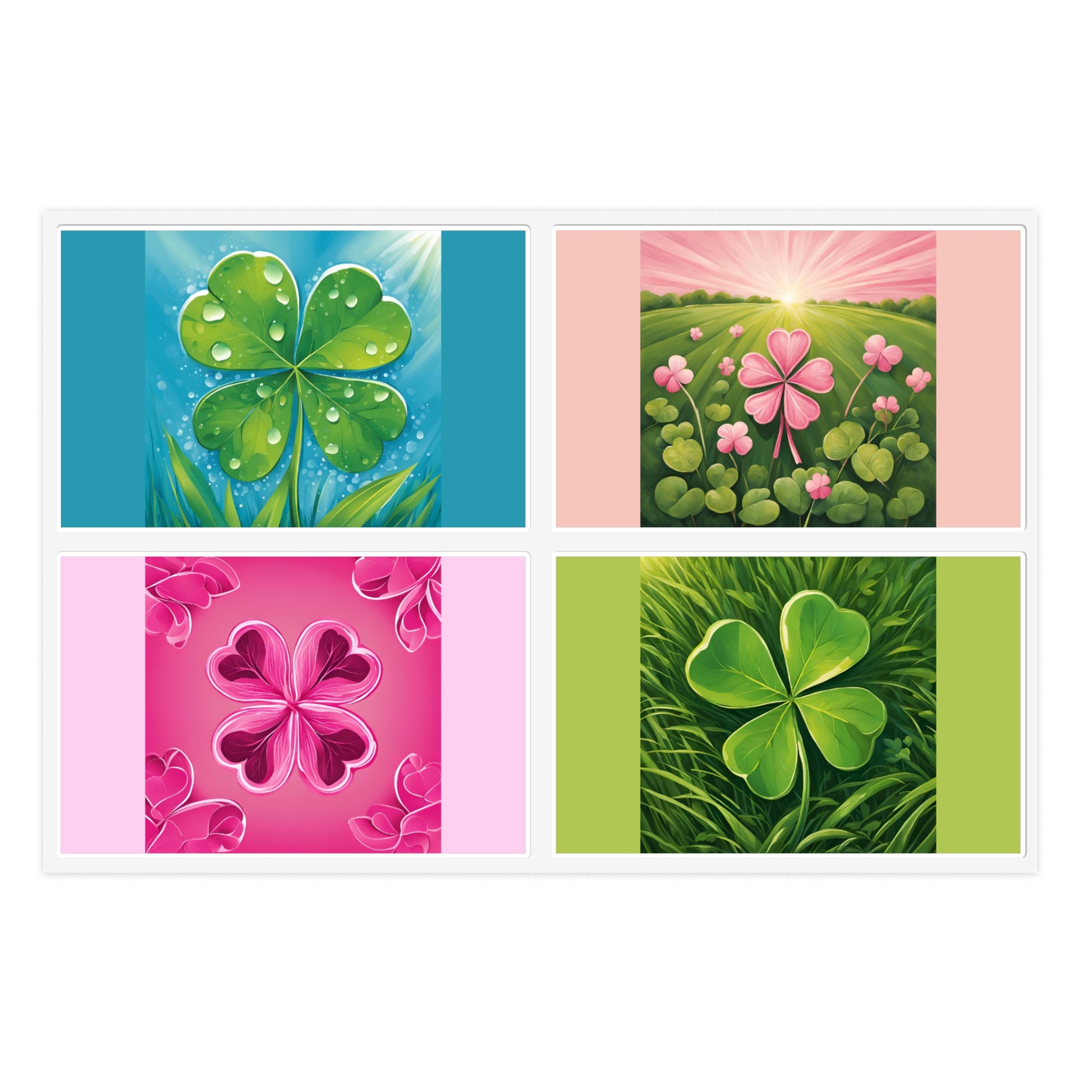 Lucky Life Leaves Sticker Sheets by POLYGLOTMONA