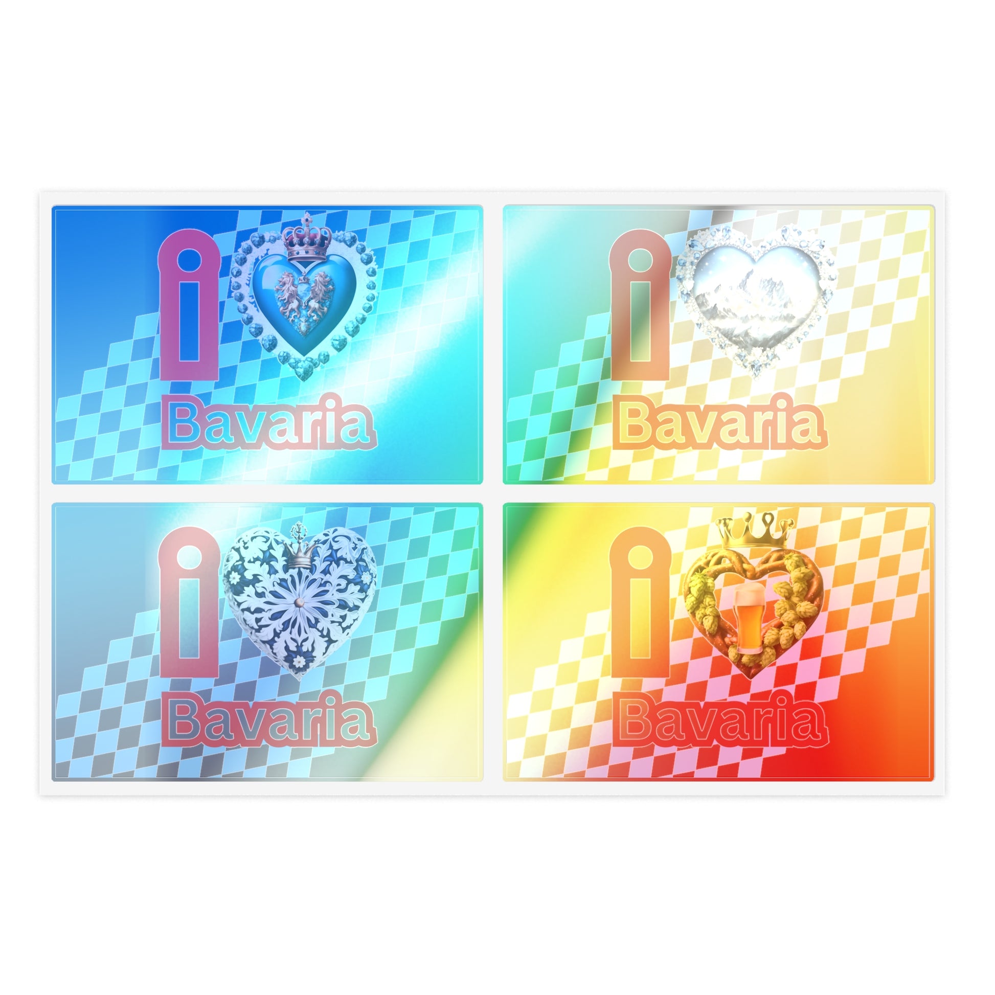 "I love Bavaria" Option 1 by Polyglot Mona Sticker Sheets