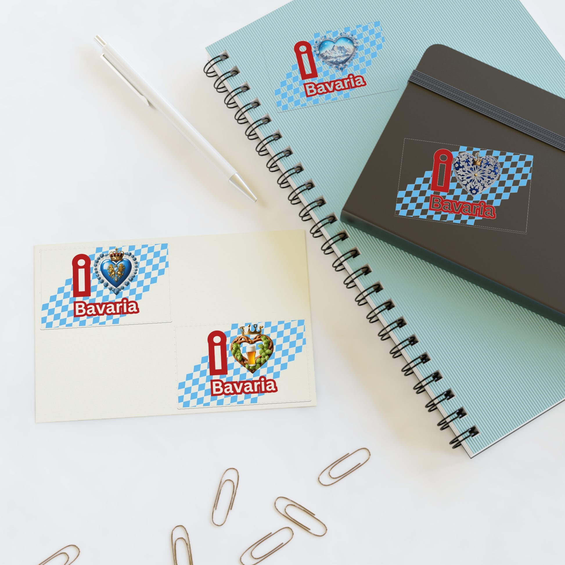 "I love Bavaria" Option 1 by Polyglot Mona Sticker Sheets