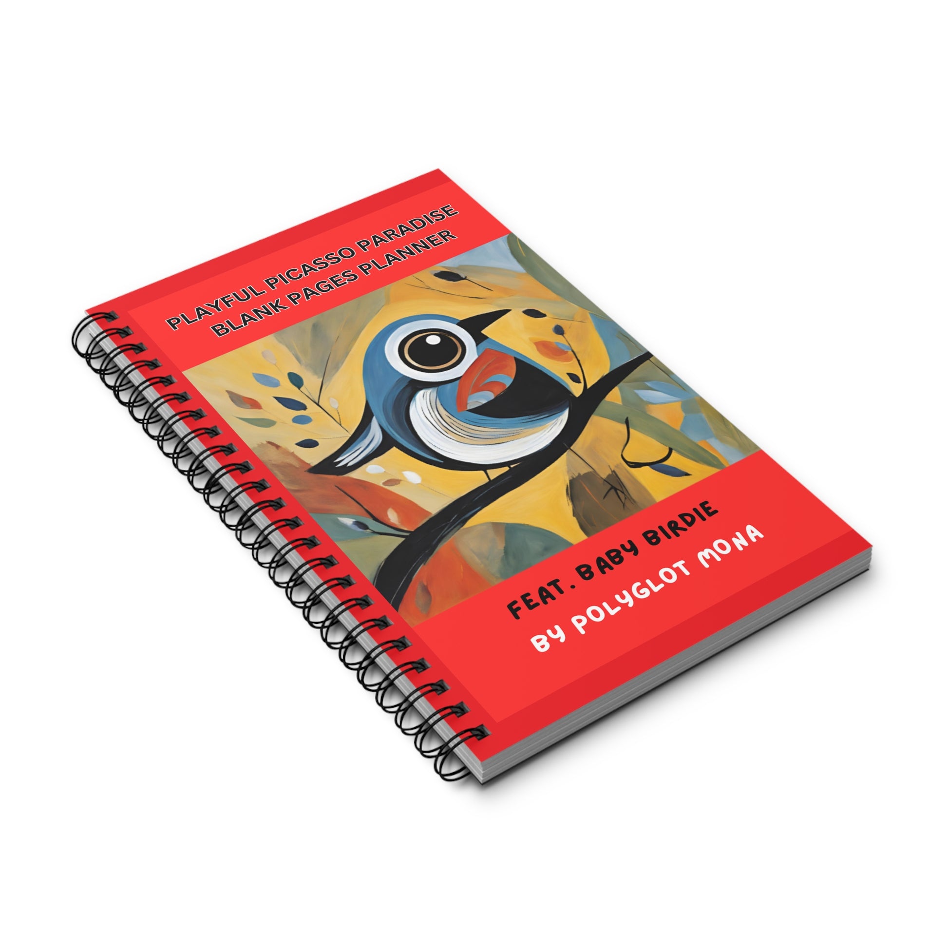 Playful Picasso Paradise feat. BABY BIRDIE by polyglotmona - Blank pages planner