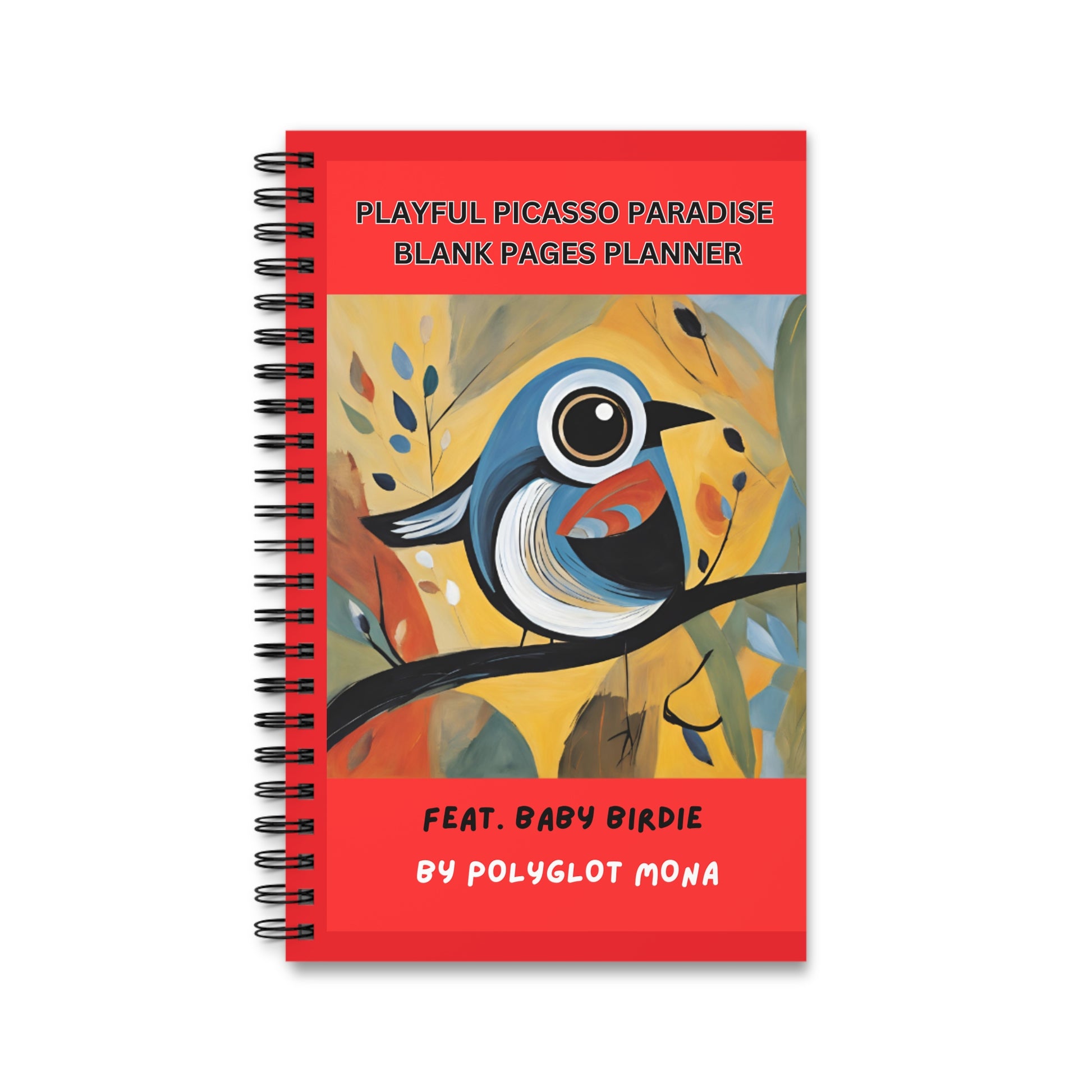 Playful Picasso Paradise feat. BABY BIRDIE by polyglotmona - Blank pages planner