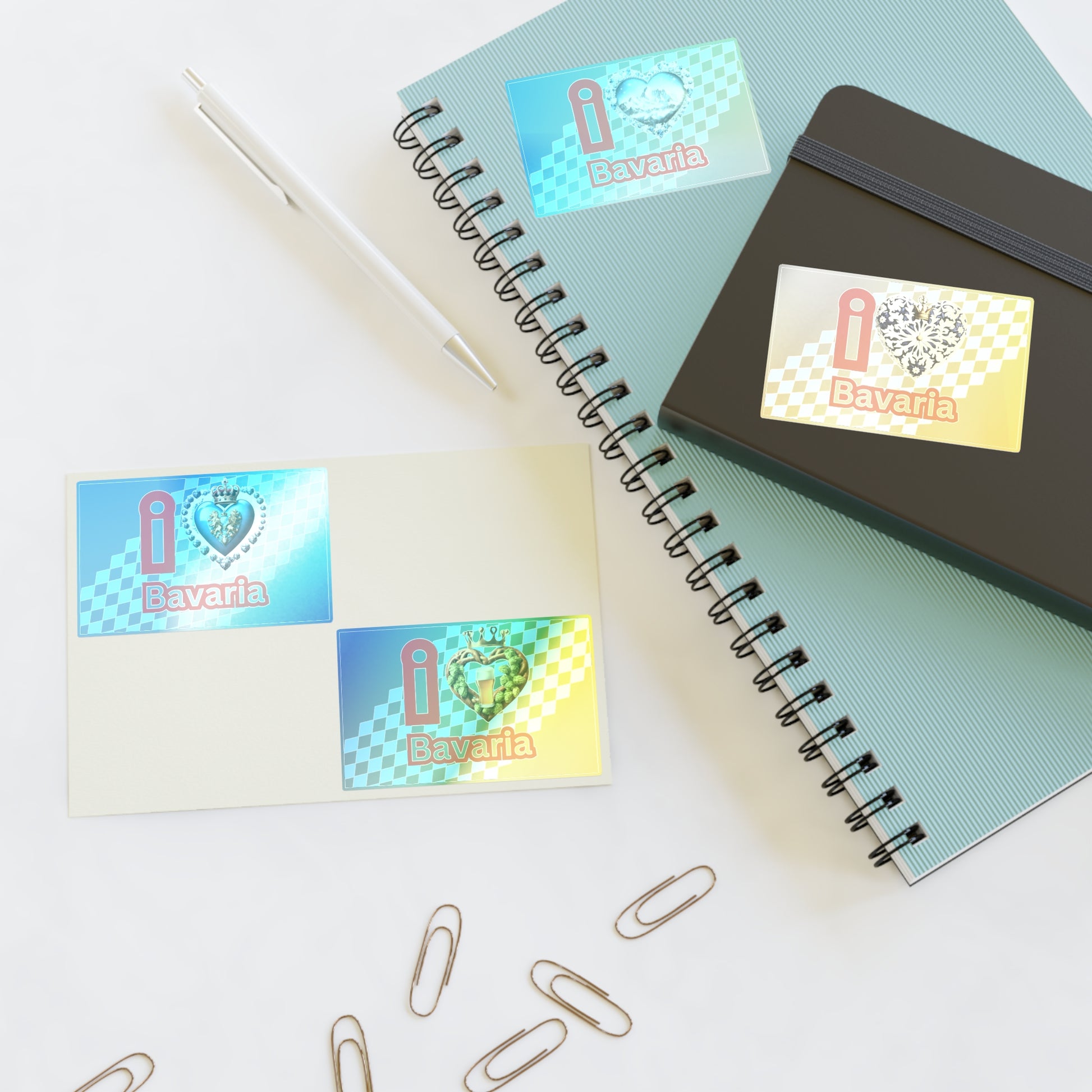"I love Bavaria" Option 1 by Polyglot Mona Sticker Sheets