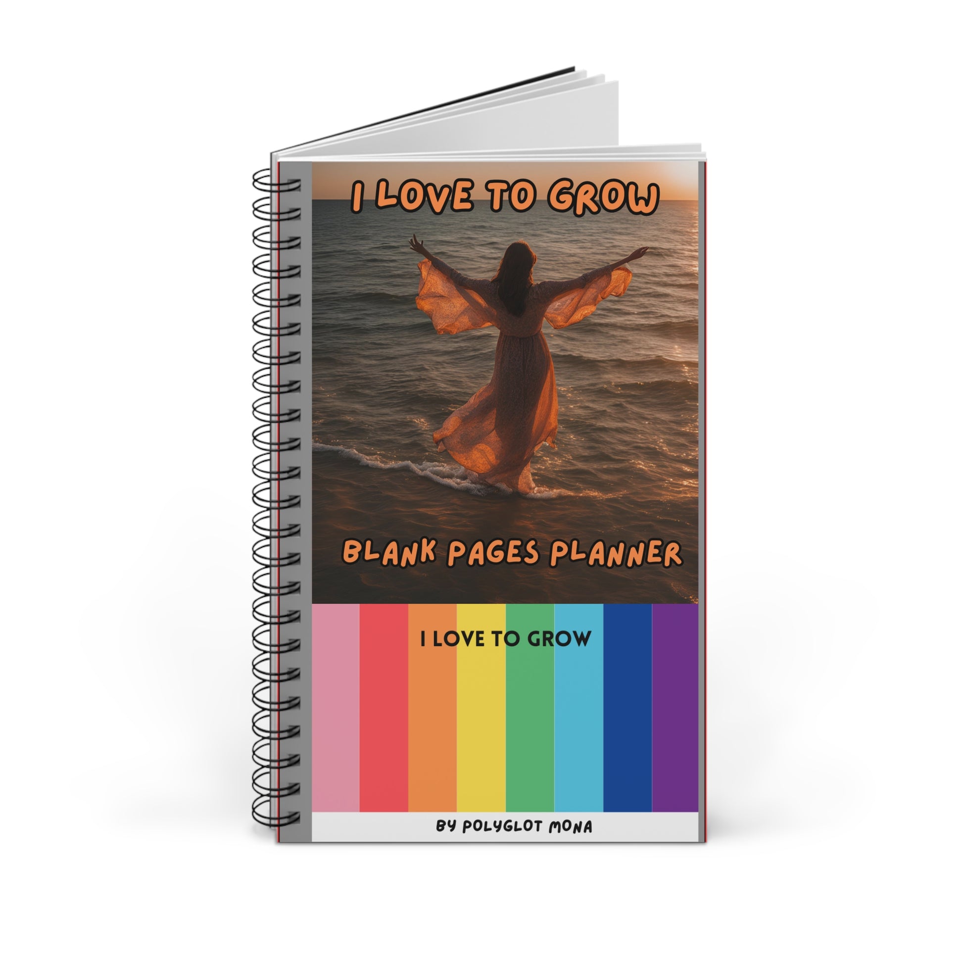 "I Love to Grow" Blank Pages Planner by polyglotmona - Your Daily Planner and Journal for One Quarter