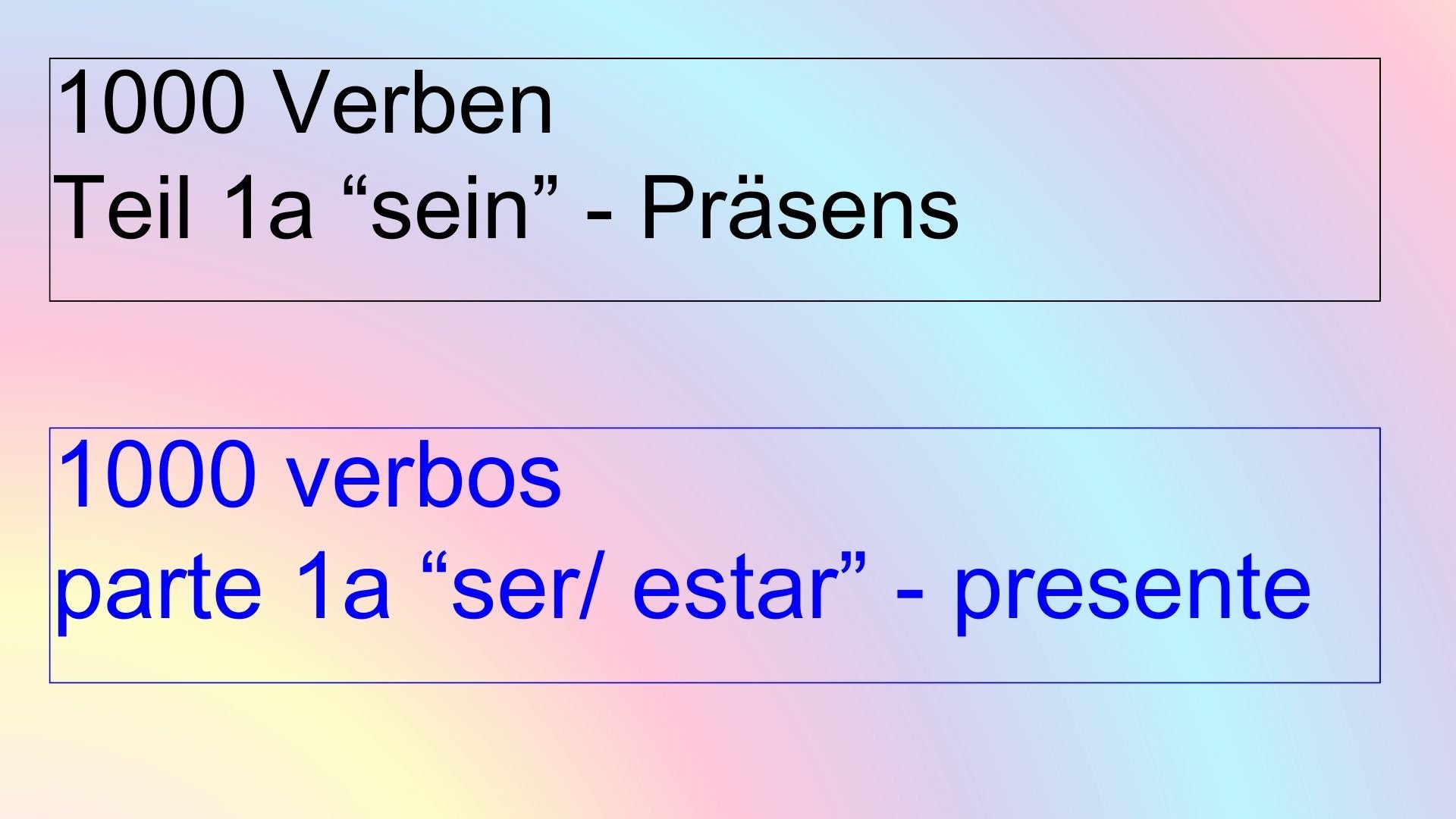 1000 Verbs 1a To Be. Present. MediaBook. Learn languages easily! Bilingual text, audio only in target language