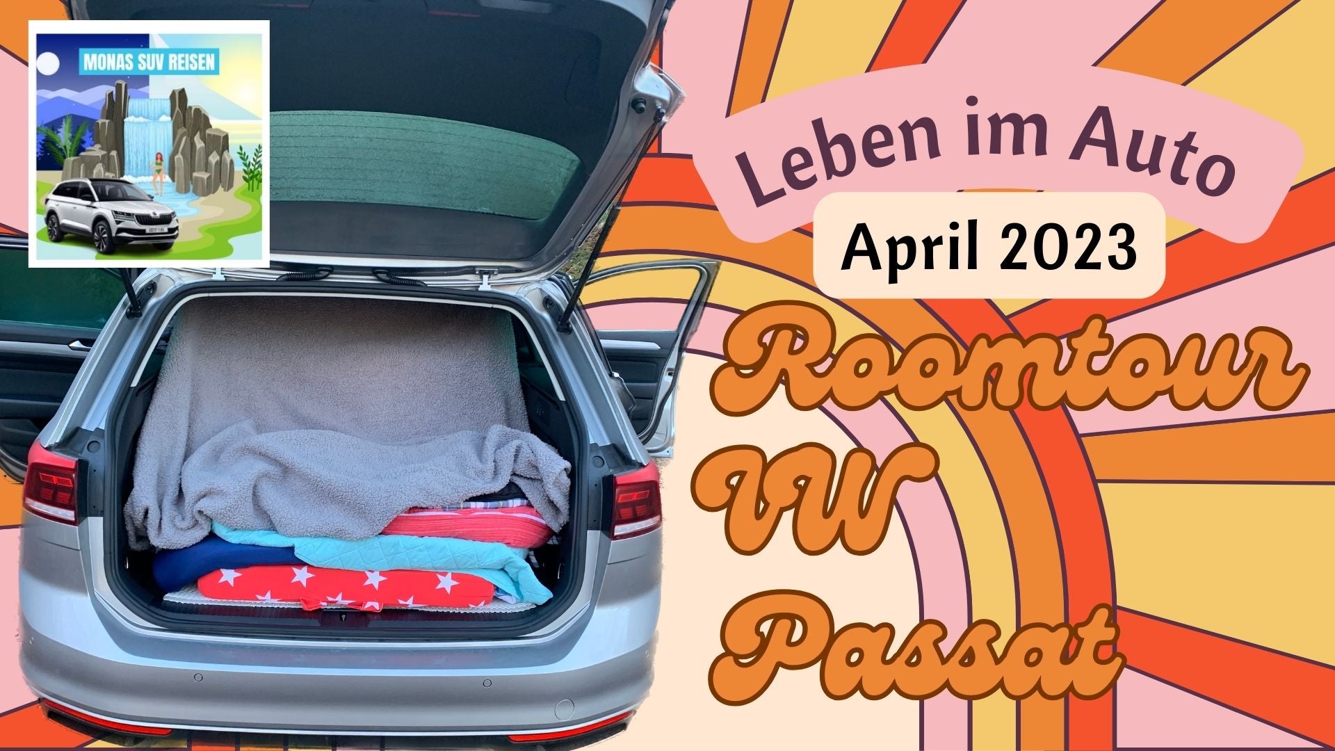 Nomad traveling in Europe - 01 Room tour through my VW Passat - series of MediaBooks in 6 languages
