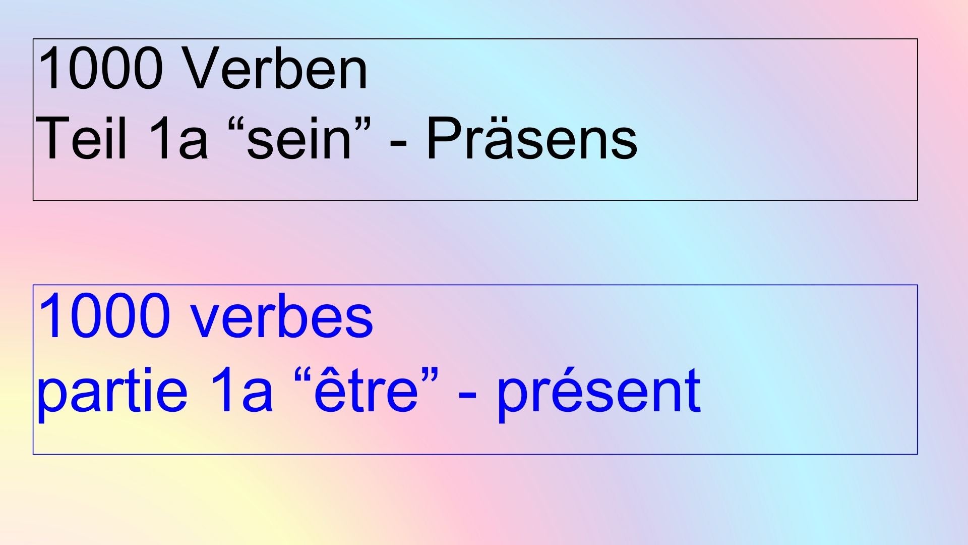 1000 Verbs 1a To Be. Present. MediaBook. Learn languages easily! Bilingual text, audio only in target language