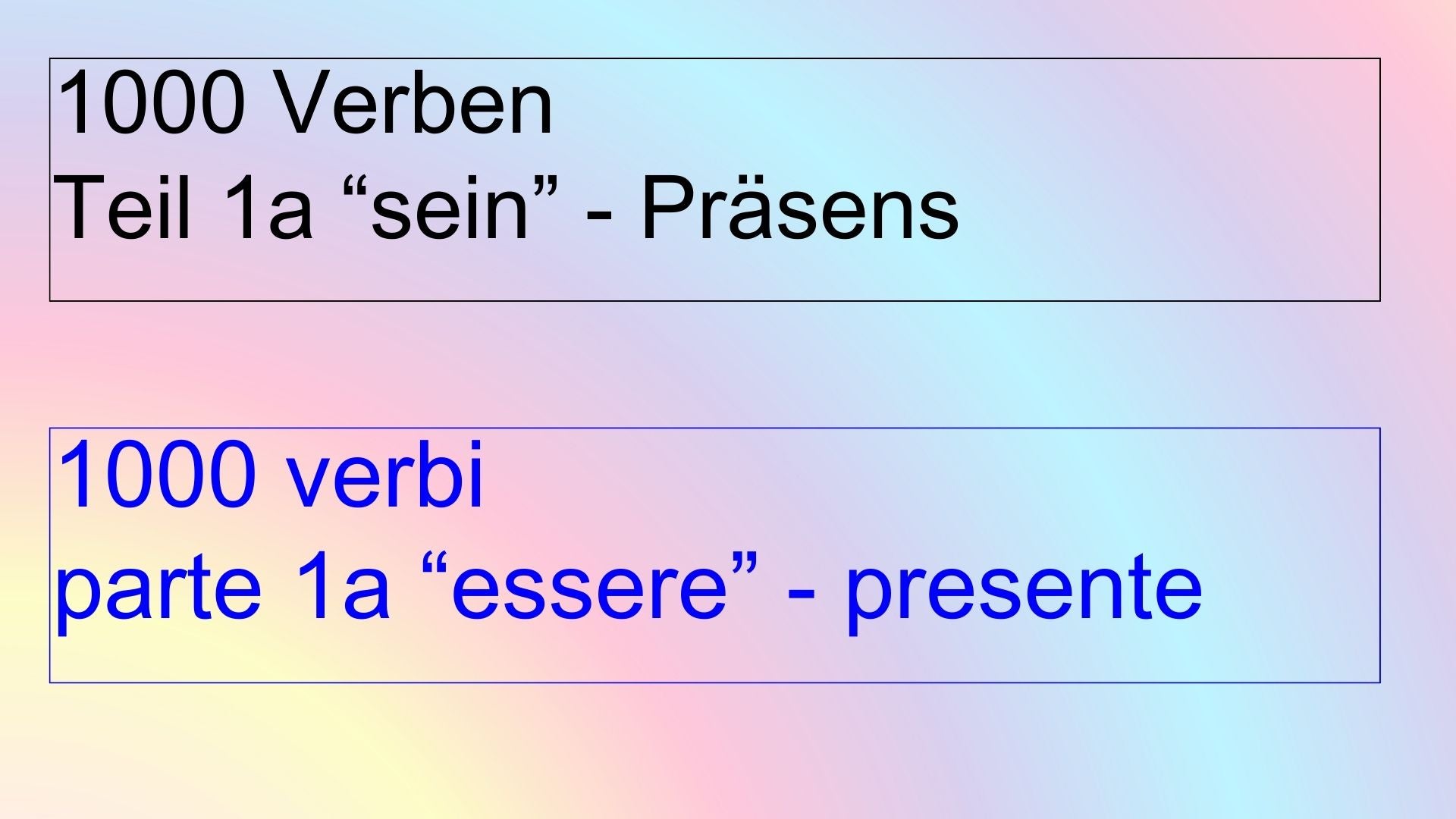 1000 Verbs 1a To Be. Present. MediaBook. Learn languages easily! Bilingual text, audio only in target language