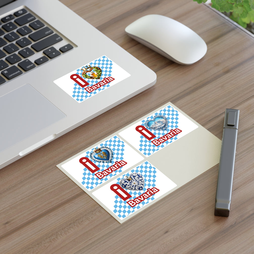 "I love Bavaria" Option 1 by Polyglot Mona Sticker Sheets