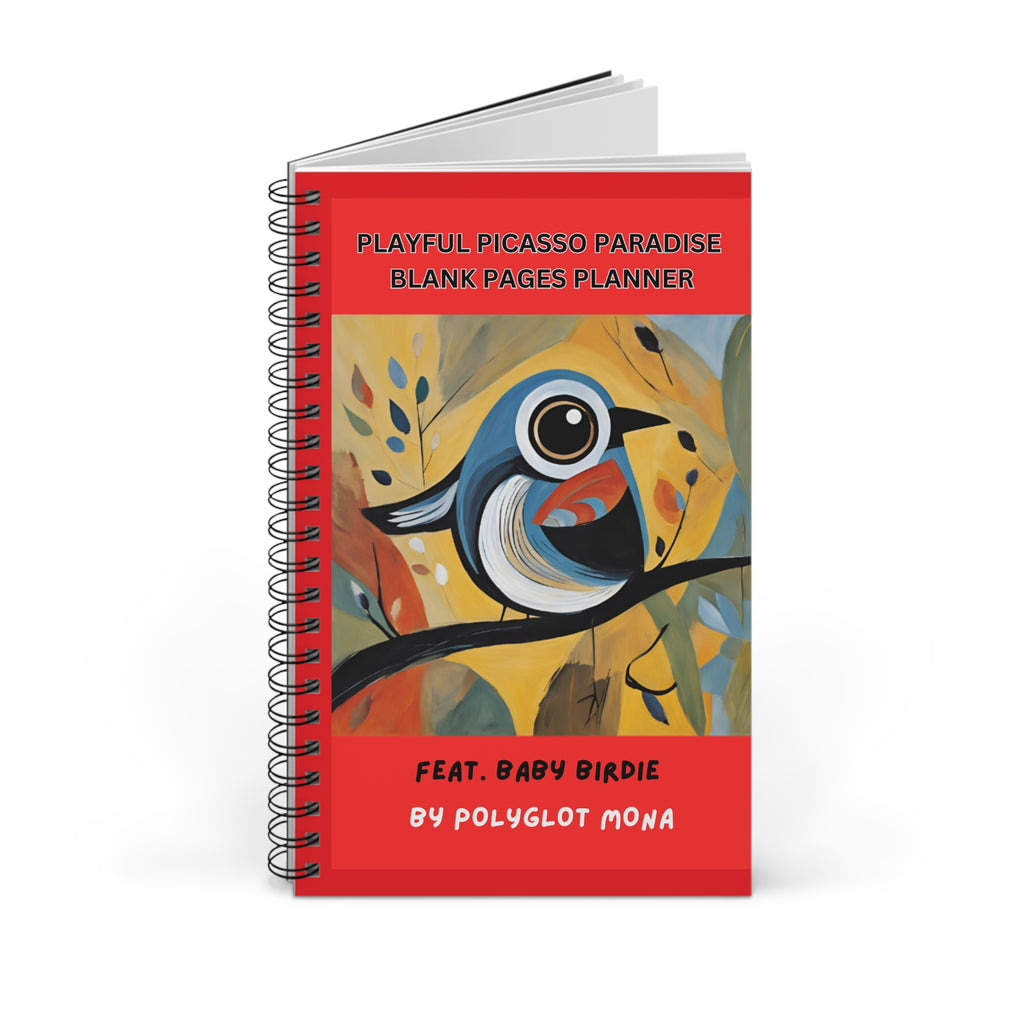 Playful Picasso Paradise feat. BABY BIRDIE by polyglotmona - Blank pages planner