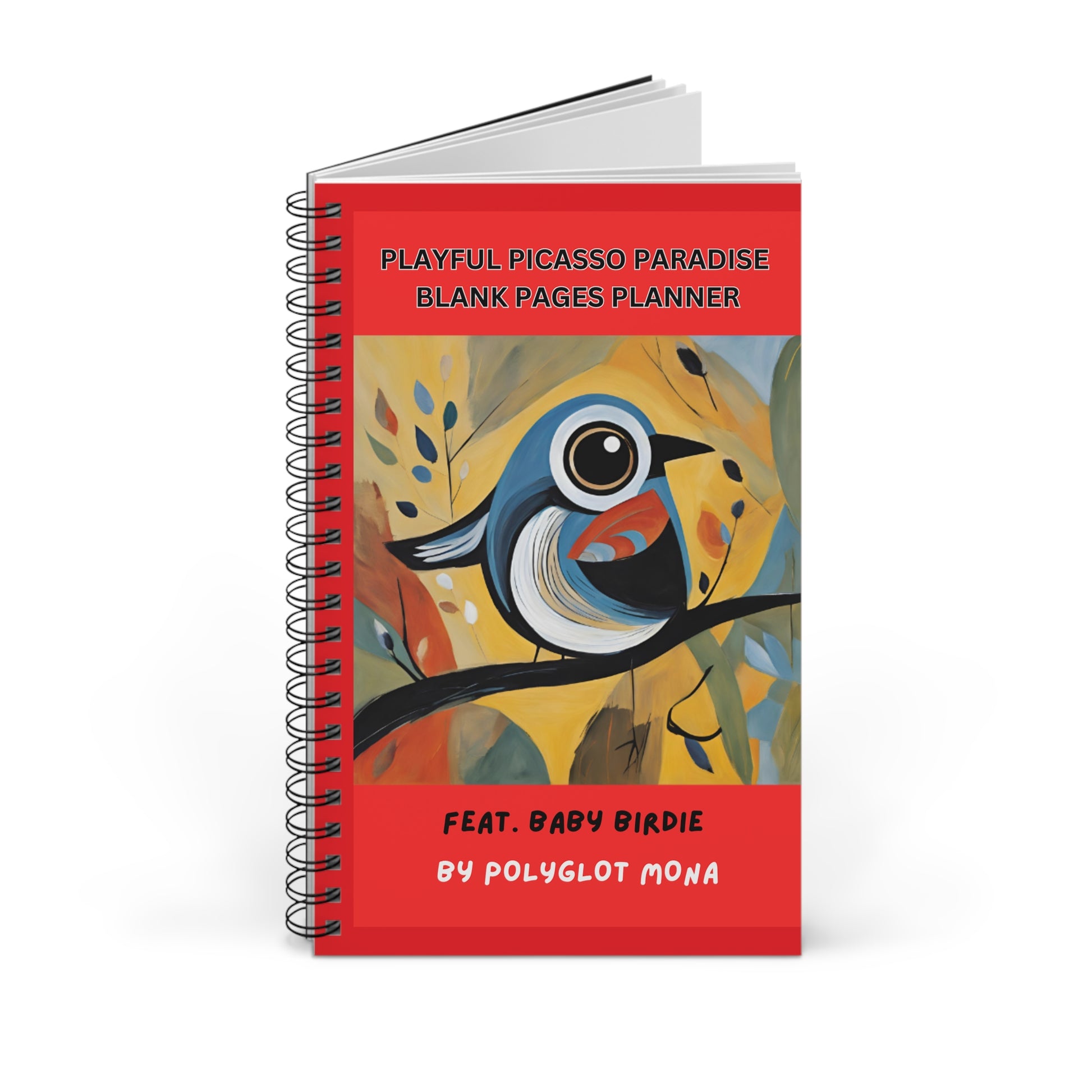 Playful Picasso Paradise feat. BABY BIRDIE by polyglotmona - Blank pages planner