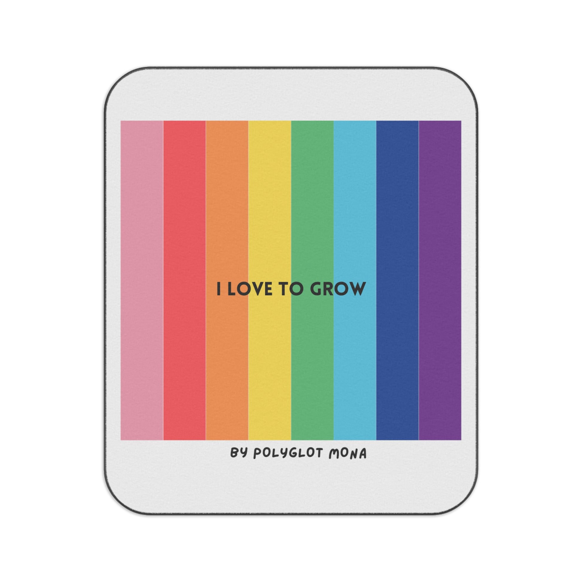 Picnic Blanket "I love to grow" by Polyglot Mona