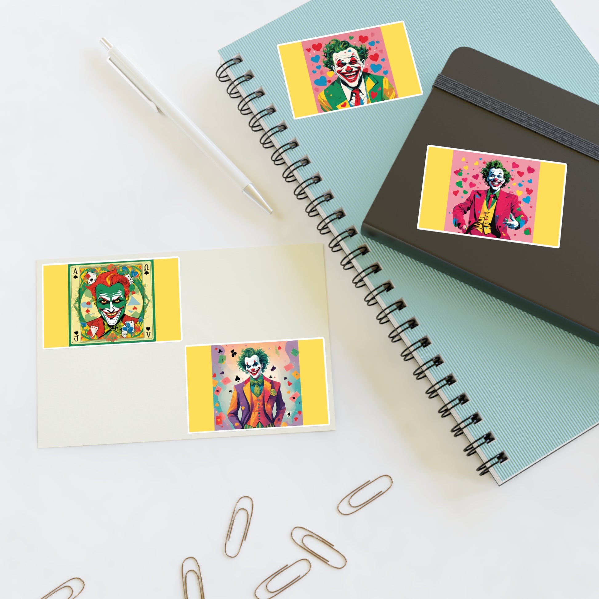Joyful Joker Joy Stickers by Polyglotmona – Bring Spontaneous Fun to Your Calendar with these Sticker Sheets