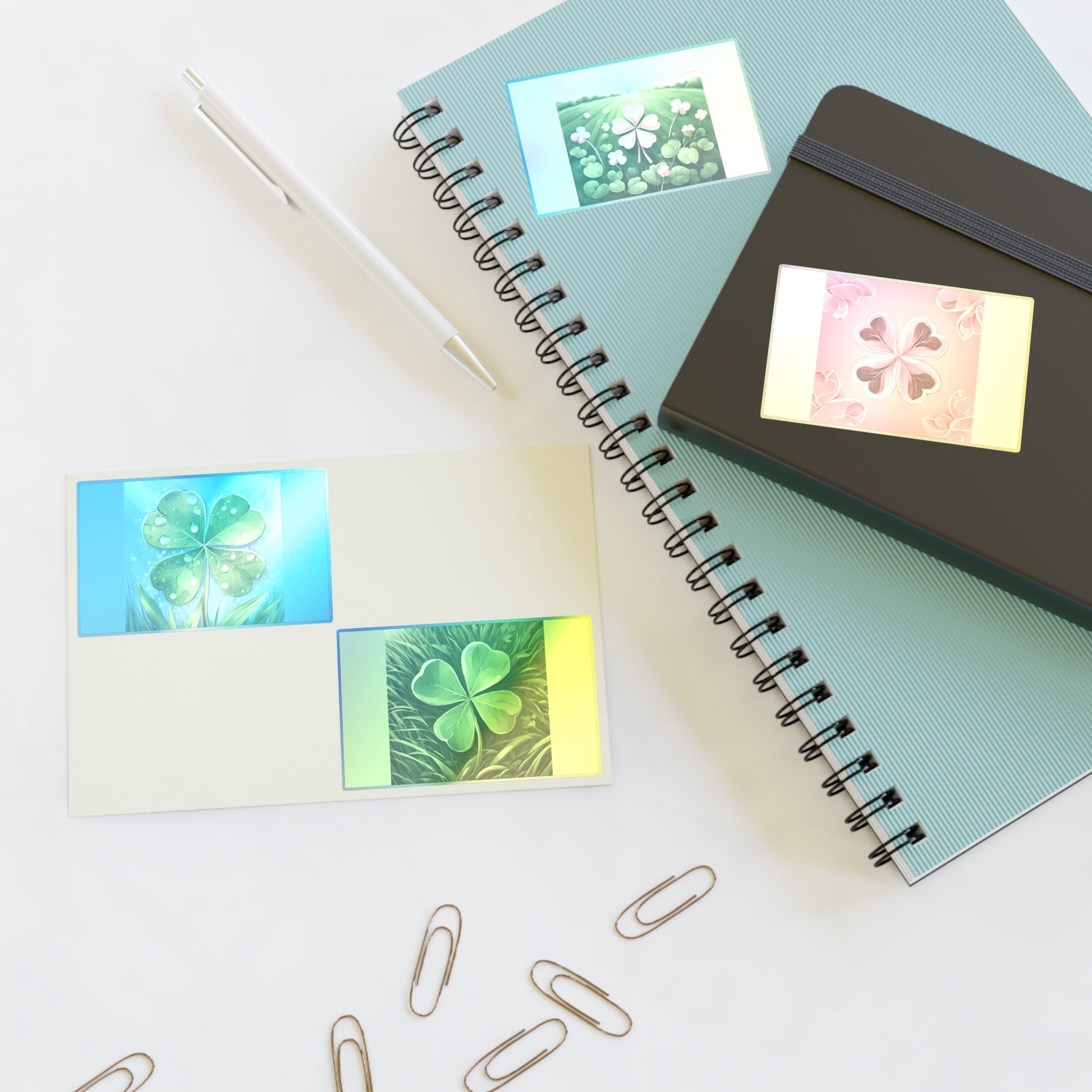 Lucky Life Leaves Sticker Sheets by POLYGLOTMONA