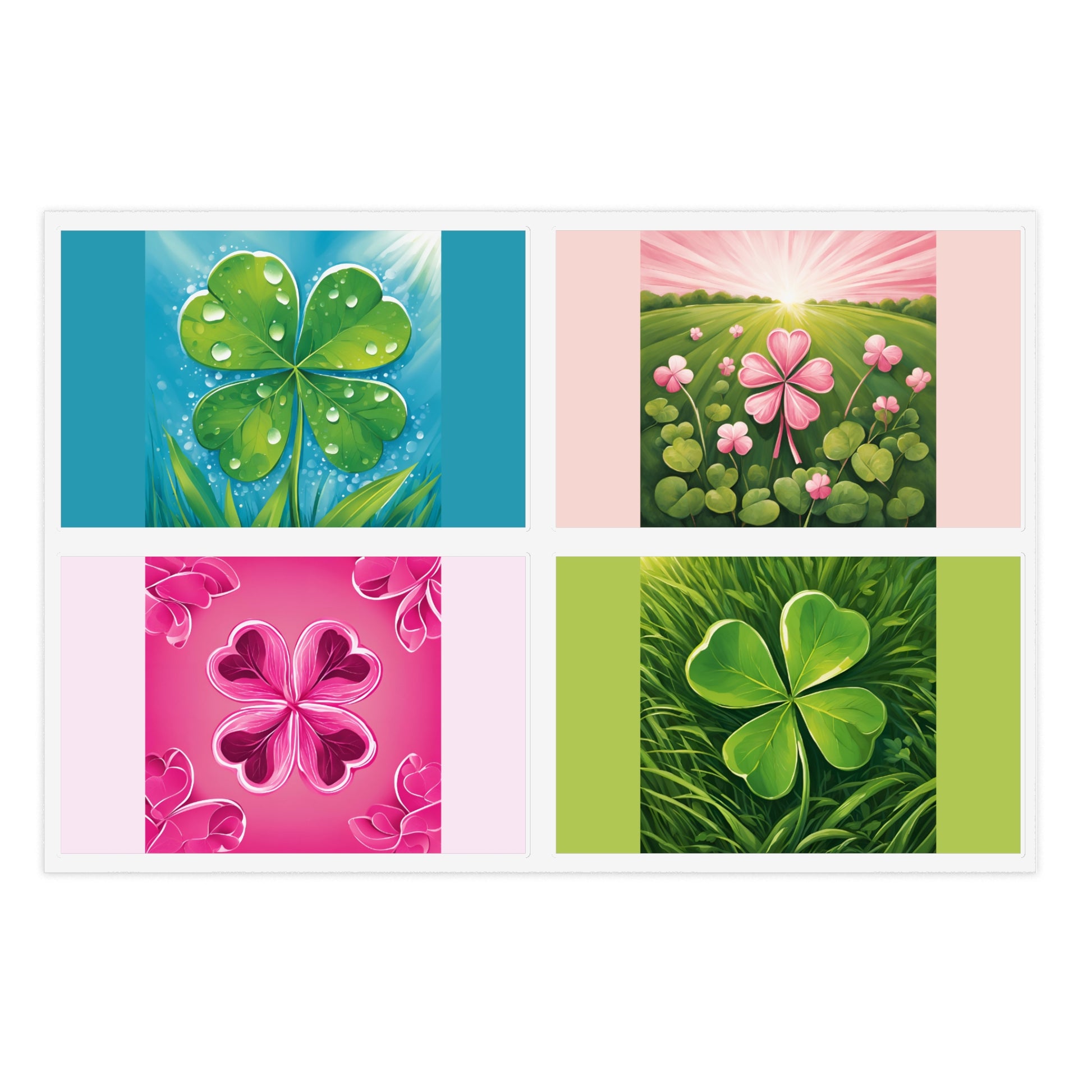 Lucky Life Leaves Sticker Sheets by POLYGLOTMONA