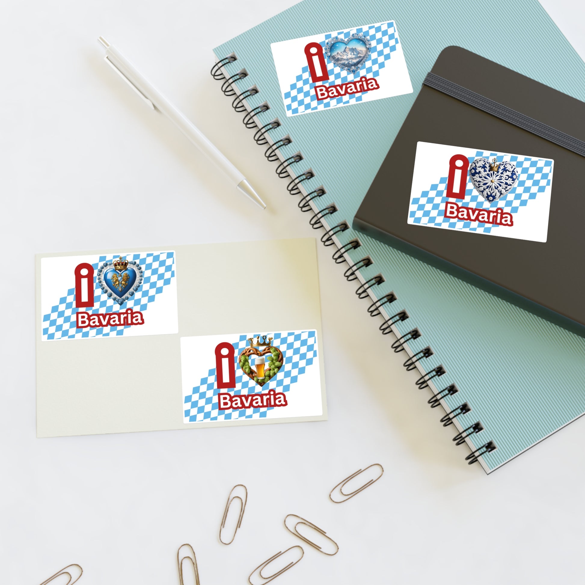 "I love Bavaria" Option 1 by Polyglot Mona Sticker Sheets