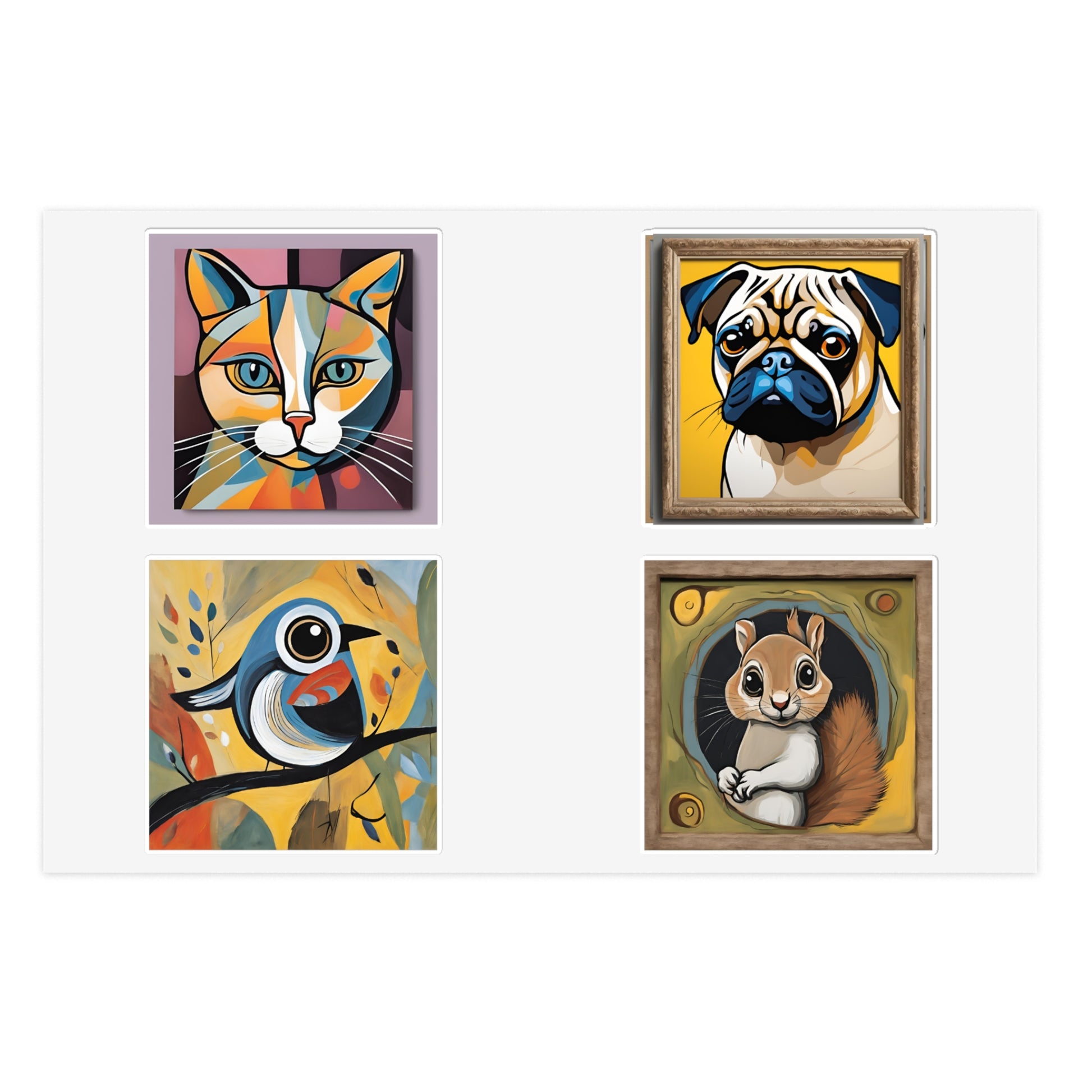 Playful Picasso Paradise: Vinyl Sticker Sheet by polyglotmona